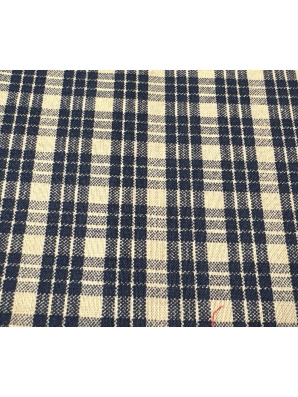 Blue & Cream Plaid Cotton Fabric Fat Quarter 18x22" Quilting Sewing